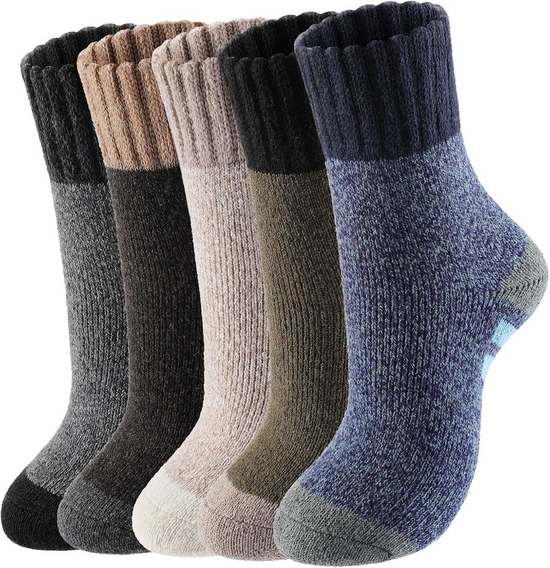 Pleneal Wool Socks for Women - Womens Winter Warm Wool Sock Men Cozy Knit Boots Socks for Women - Image 1